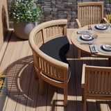 Teak garden furniture 180-240cm extending table 4cm top (6 Henley stacking chairs 2 San Francisco benches) Including cushions.