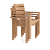 4 x Marlow stapelstoelen met kussens.