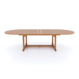 Ensemble de meubles de jardin en teck ovale 200-300cm Table extensible (8 chaises San Francisco), y compris les oreillers.