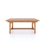 Meubles de jardin en teck Rectangle 180-240cm Table gigogne 4cm plaque (8 chaises empilables Henley) Y compris oreillers.