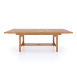 Mobilier de jardin en teck 180-240cm Table extensible rectangulaire, plateau de 4cm.