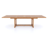 Teak garden furniture 200-300cm rectangular extendable table.