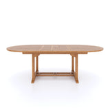 Muebles de jardín de teca mesa extensible ovalada 180 - 240 cm