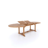 Ensemble de meubles de jardin en teck ovale 200-300cm Table extensible (8 chaises San Francisco), y compris les oreillers.