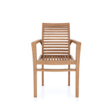 Teakhouten tuinmeubelen Oxford stapelstoelen inclusief kussens (prijs voor 2)