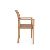 Teakhouten tuinmeubelen Oxford stapelstoelen inclusief kussens (prijs voor 2)