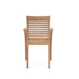 Teakhouten tuinmeubelen Oxford stapelstoelen inclusief kussens (prijs voor 2)