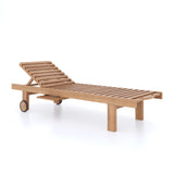 Teak ligstoel met kussen (prijs voor 1)