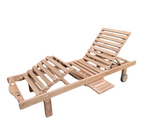 Teak ligstoel met kussen (prijs voor 1)