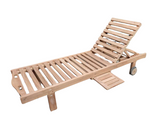 Teak ligstoel met kussen (prijs voor 1)