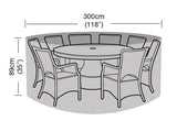 Copertura per mobili da giardino in teak 180cm Set