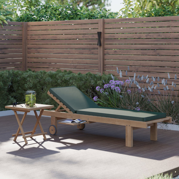 Teak sun lounger