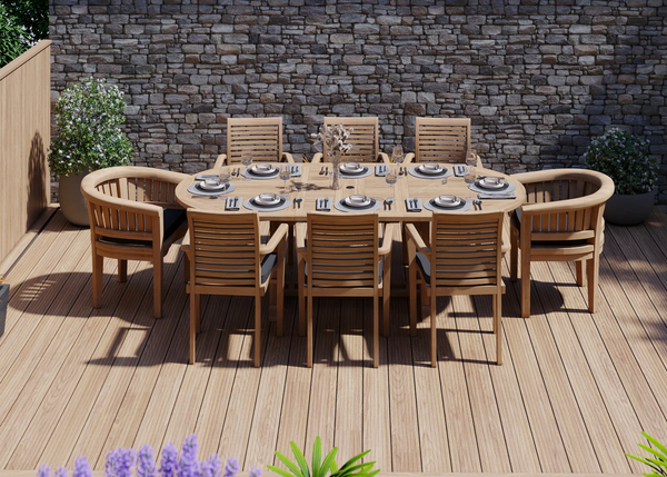 Teak garden furniture set