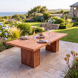 Belgravia Dining Table - Timeless Teak Outdoor Dining Table - UK and Ireland garden setting - image 2