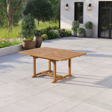 Teak Garden Furniture 120-170cm Square to Rectangular Extendable Table 4cm top