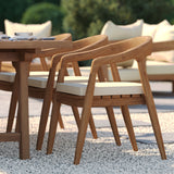 Teak Rectangle 180-240cm Extending Table 4cm Top with 8 Sydney Chairs – Timeless Teak Outdoor Garden Set