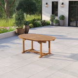 Teak garden furniture, oval, 180-240 cm, extendable table