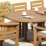 Teak 180–240cm Oval Extending Table with 6 Marlow Stacking Chairs & 2 San Francisco Chairs – Teak Garden Dining Set