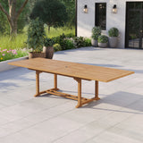 Teakholz Gartentisch – ausziehbar, rechteckig, 2–3 m, 4 cm Tischplatte