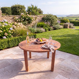 120cm Round Maximus Teak Table - Durable, Premium Round Table - UK and Ireland garden setting - image 2