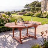120cm to 170cm Round to Oval Extending Teak Table - Premium Extending Outdoor Table - UK and Ireland garden setting - image 3