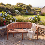 Teak garden furniture San Francisco bench, Free Cushion