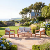 Santorini Teak Sofa Set - Premium Teak Garden Lounge Set - UK and Ireland garden setting - image 1