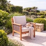 Portofino Chair - Contemporary Teak Outdoor Lounge Chair - UK and Ireland garden setting - image 2