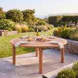 180cm Round Maximus Teak Table with 4cm Table Top: Timeless Outdoor Table - UK and Ireland garden setting - image 1