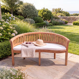 Teak Garden Furniture San Francisco Bench Cushion Included - Teak Garden Furniture Bench - UK and Ireland garden setting - image 2