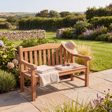 Teak Garden Furniture Harmony Bench with Cushions - UK and Ireland garden setting - image 1
