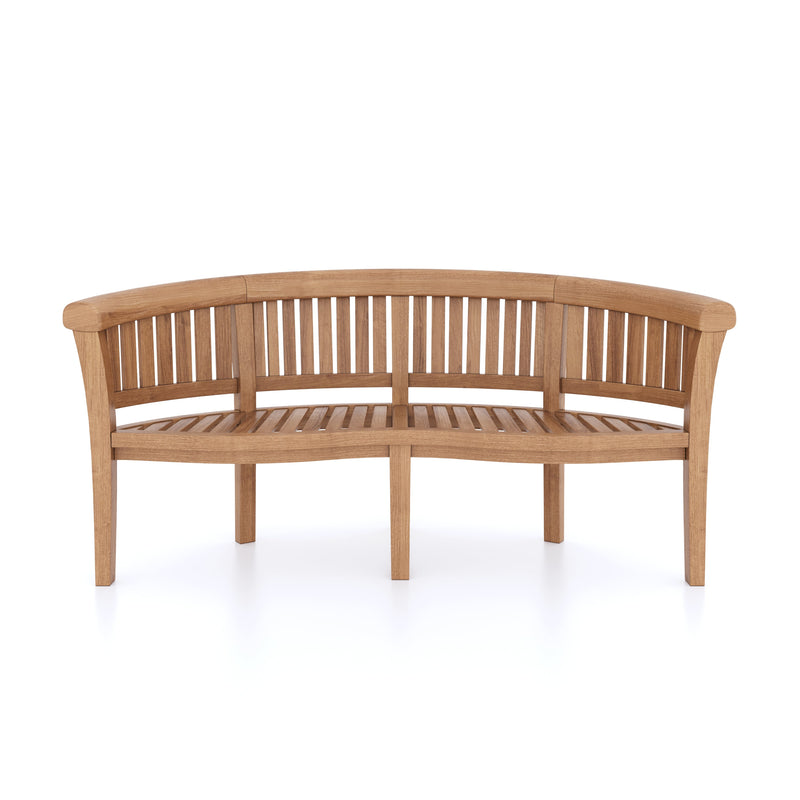 Conjunto de muebles de jardín de teca, mesa extensible ovalada de 2-3 mm, tablero de 4 cm (2 sillas San Francisco, 2 bancos) con cojines incluidos.