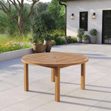 Teakholz Gartentisch – Luxor, rund, 150 cm, 4 cm Tischplatte