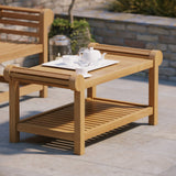 Teak Lutyens Koffieset (1 x Bank, 1 x Salontafel)