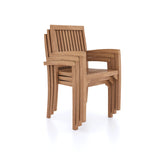 Set di mobili da giardino in teak 2m Sunshine Tavolo 4cm Top (con 6 sedie Henley) Compresi i cuscini.