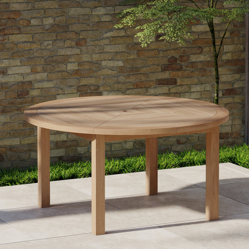 Luxor 150cm Round Teak Table with 4cm Table Top