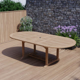 Table extensible ovale 180 - 240 cm Meubles de jardin en teck
