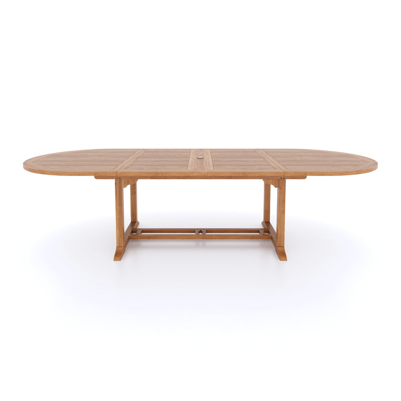 Teak Gartenmöbel 200-300cm Oval ausziehbarer Tisch