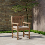Warwick teak hardwood armchair and cushion.