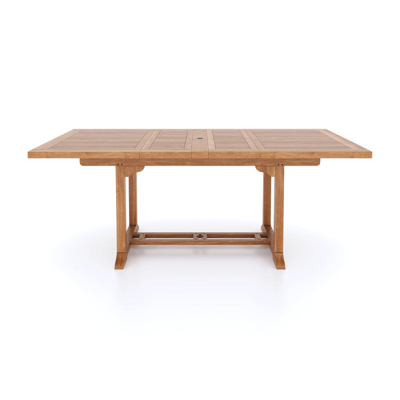 Teak garden furniture 200-300cm Rectangular extendable table.