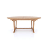 Teak 2m Sunshine Oval Tisch mit integrierter Lazy Susan 4cm Tischplatte