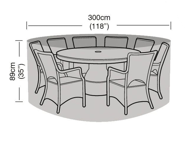 Teak Garden furniture Cover 180cm Set