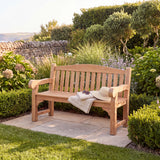 Teak Garden Furniture Harmony Bench - Contemporary Teak Garden Furniture Bench - UK and Ireland garden setting - image 1