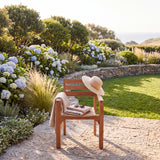 4 x Marlow Teak Stacking Chairs with Cushions - Contemporary Outdoor Seating Chair Set - UK and Ireland garden setting - image 1
