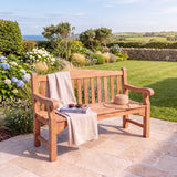 Teak Garden Furniture Harmony Bench - Contemporary Teak Garden Furniture Bench - UK and Ireland garden setting - image 3