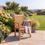 Teak garden furniture Oxford stacking chairs, Free Cushions