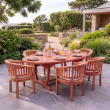 Teak Set 2m Sunshine table 4cm Top (with 6 San Francisco Chairs) Cushions included- Premium Outdoor Dining Collection - UK and Ireland garden setting - image 2
