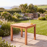 Teak Fixed Square Table 90cm 4cm Top