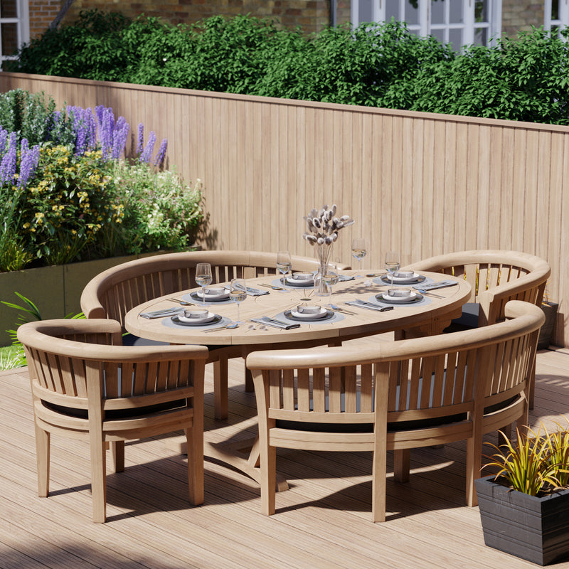 Teak garden furniture set